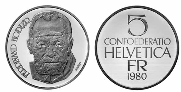 5 Franken Gedenkmünze 1980 Ferdinand Holder